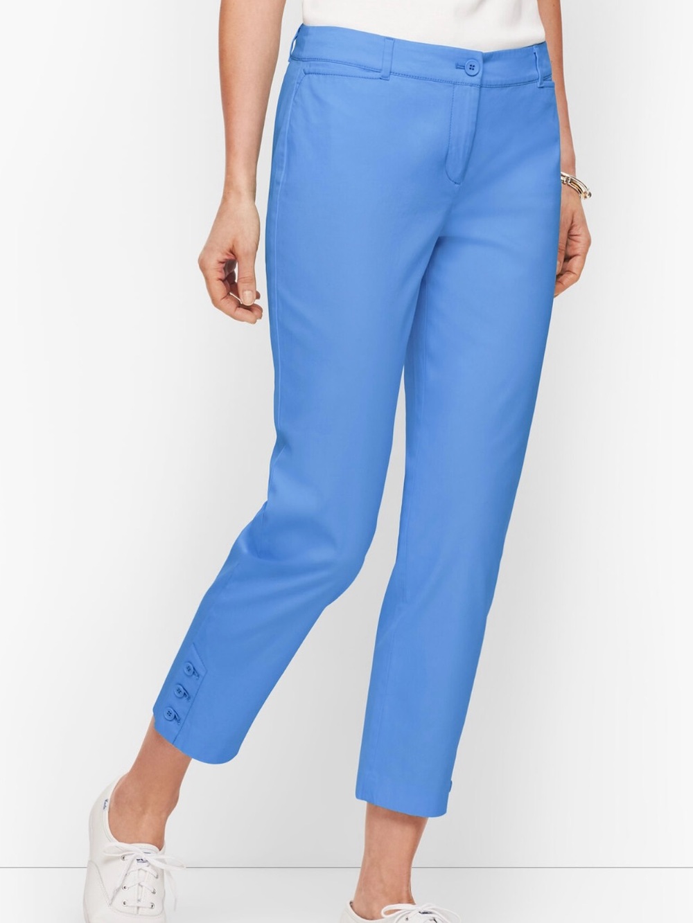 Talbots Cropped Straight-Leg Pants in Bright Blue NWT!! Size 8